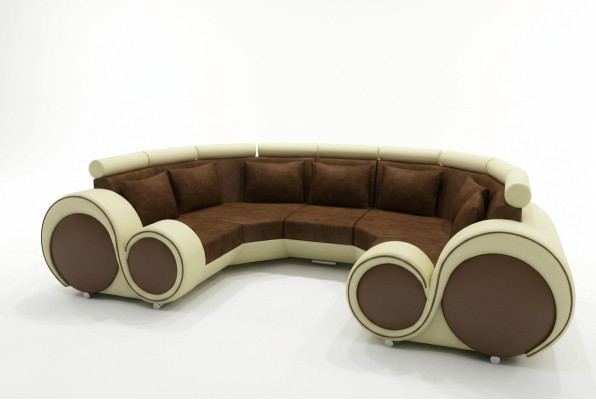 Ecksofa + USB dzīvojamā istaba U formas tekstils Lielais XXL Ecksofa audums Tekstila sofa jauna