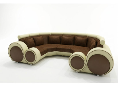 Ecksofa + USB dzīvojamā istaba U formas tekstils Lielais XXL Ecksofa audums Tekstila sofa jauna