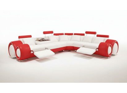Ādas dīvāns ar USB, dzīvojamo zonu stūra dīvāns stūris moderns dizains sofa A1163