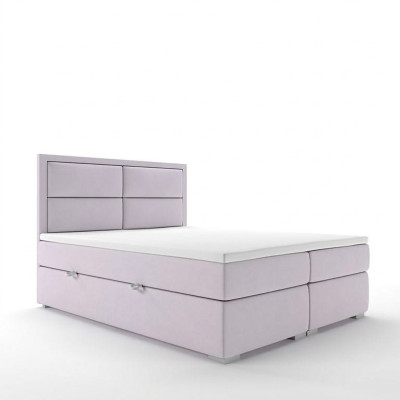 Boxspring gulta, viesnīcas divguļamais komplektēts komplektā ar virsmaizi matraci gultu funkcijas kastē.
