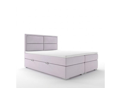 Boxspring gulta, viesnīcas divguļamais komplektēts komplektā ar virsmaizi matraci gultu funkcijas kastē.