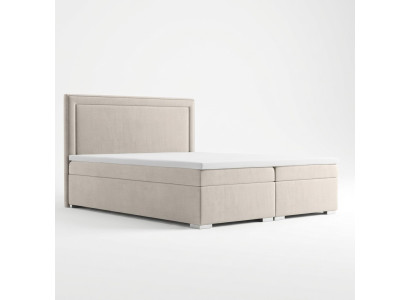 Boxspring gulta viesnīcai, divguļamā, luksusa izpildījumā, ar polsterētu gultas kasti, funkcija, 180x200 cm.