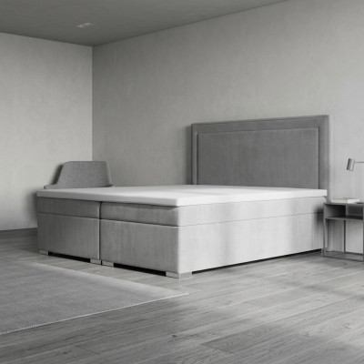 Boxspring dizaina gulta, viesnīcas divguļamie gultai ar luksusa pārklājumu, kastīšu funkciju un jaunu samta pārklājumu.