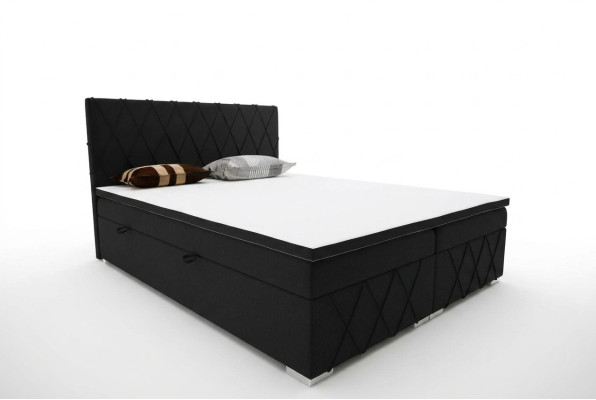 Boxspring gultas viesnīcas divvietīgs luksusa gultas materiālu skapī ar funkciju 180x200cm.