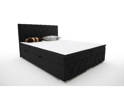 Boxspring gultas viesnīcas divvietīgs luksusa gultas materiālu skapī ar funkciju 180x200cm.