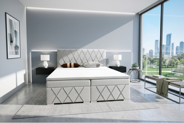 Boxspring gulta viesnīcas divvietīga gulta tekstila luksusa gultas piederumiem gultu kastu funkciju