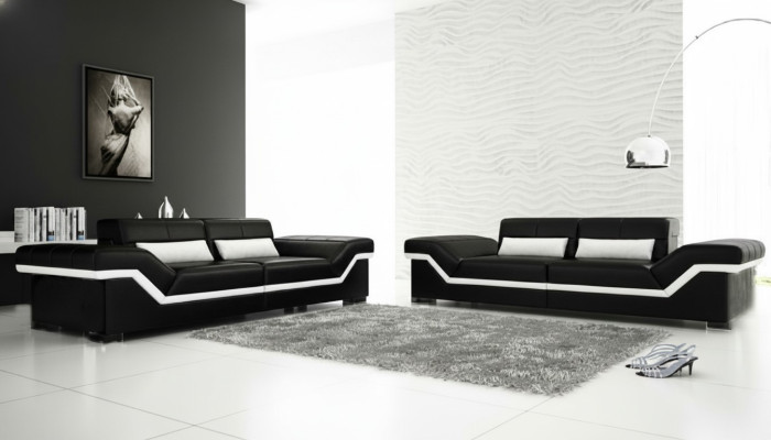 LEDERSOFA DĪVĀNS 3+3 DĪVĀNS + USB POLSTER LEDER GARNITUR SOFAGARITUR Pasūtījuma izpildījums