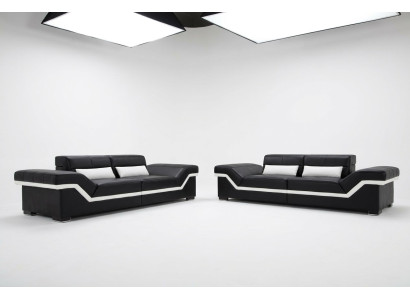 LEDERSOFA DĪVĀNS 3+3 DĪVĀNS + USB POLSTER LEDER GARNITUR SOFAGARITUR Pasūtījuma izpildījums