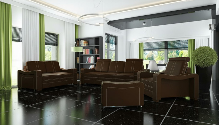 LEDERSOFA Pasūtījuma SOFA SOF 3+2+1 USB DIWANU KOMPLEKTS POLSTERGARNITUR Jaunumi