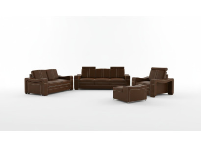LEDERSOFA Pasūtījuma SOFA SOF 3+2+1 USB DIWANU KOMPLEKTS POLSTERGARNITUR Jaunumi