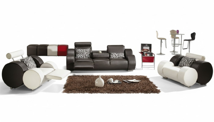 LEDERSOFA LEDER COUCH 3+2+1 ar USB POLSTERGARNITUR DIZAINERU SOFA JAUNS GARNITŪRA