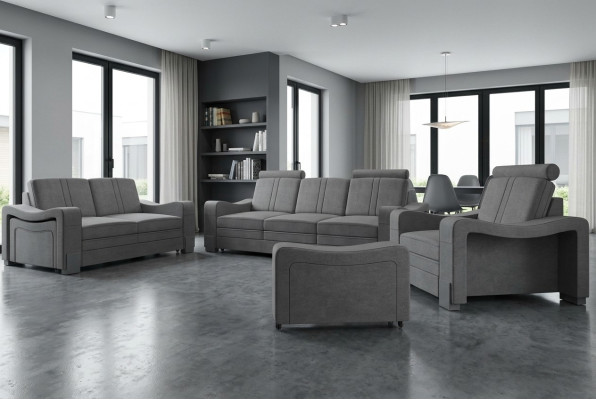Garnitūra auduma gultas dīvāns 3+2+1 dīvāns Komplekts pasūtījumā Polster Sofa USB Tekstils