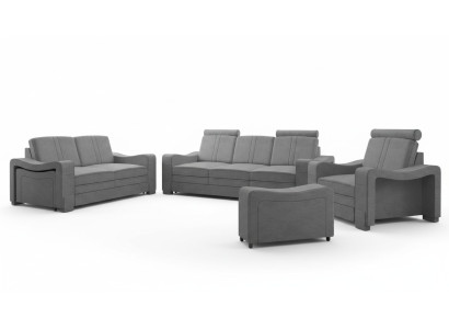 Garnitūra auduma gultas dīvāns 3+2+1 dīvāns Komplekts pasūtījumā Polster Sofa USB Tekstils