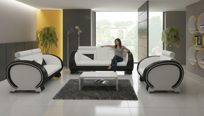 LEDERSOFA ar USB DIZAINA GARNITŪRA DIZAINA DĪVĀNS 3+1 DĪVĀNS POLSTERGARNITŪRA POLSTER SOFA