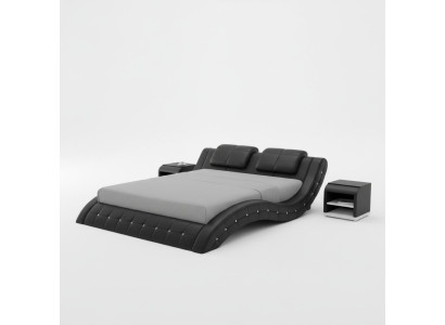 Luxusa ādas gulta USB dizaina polsteris gulta diviem moderns laula 140/160/180 LB8824