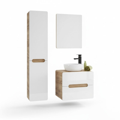 Dizainas Vannas istaba Mēbeļu komplekts Skapis Izlietne Apgaismojums