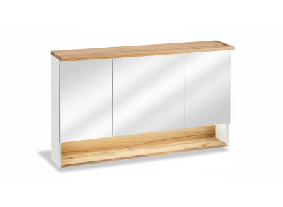Spoguļskapis Sienas skapis Vannas istabas skapis ar spoguli 120 cm LED
