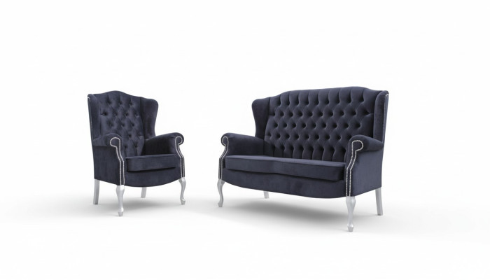 Klasiskā Chesterfield dīvāngarnitūra 3+2 sēdvietu dīvāns Kanapes pārvalks no samta auduma