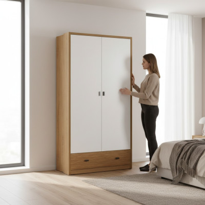 Skapī gulamistabai slēpojošas durvis 117 cm apģērbi skapji slēpojošās durvis