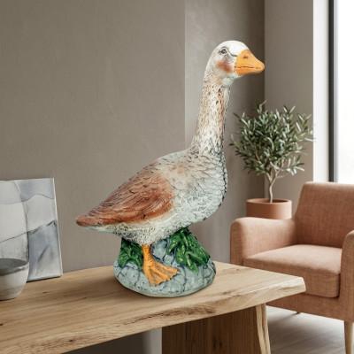 Dekoratīvs zoss dārza figūra statujas 44cm lielums, plastmasas jauna