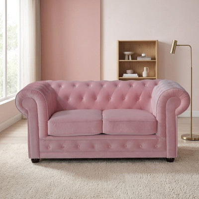 Chesterfield Sofa Couch Polster Stoff Leder Couchen Polster Garnitur 4 Sitzers - Chesterfield dīvāns ar audumu un ādu apšuvumu, 4-vietīgais komplekts.