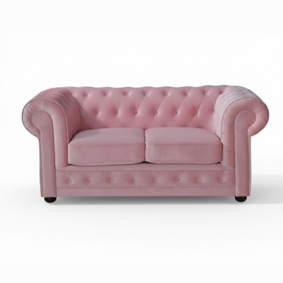 Chesterfield Sofa Couch Polster Stoff Leder Couchen Polster Garnitur 4 Sitzers - Chesterfield dīvāns ar audumu un ādu apšuvumu, 4-vietīgais komplekts.