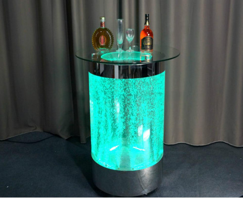 Led Bar Tisch Ūdens siena Bāra galda Polca Mēbeles Apgaismojams galds