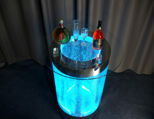 Led Bar Tisch Ūdens siena Bāra galda Polca Mēbeles Apgaismojams galds