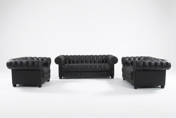 Chesterfield dīvāns Sofas apdares ādas 321 vieta 3-sēdvietu dīvānam komplekti