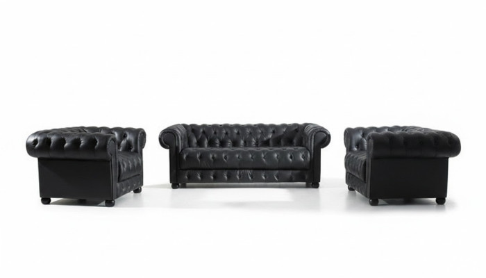 Chesterfield Sofo garnitūra 3-vietīga dizaina dīvāns polster sofa garnitūras komplekts