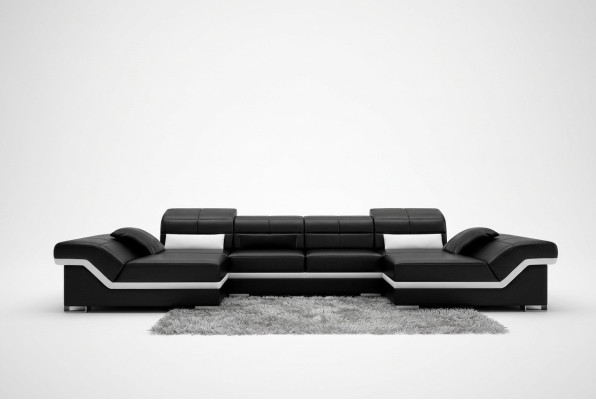 Stūra dīvāns Dīvāns Sofa Pamatne Dzīvojamais stūris Āda Stūra komplekts U forma