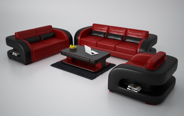 Sofas komplekts 3+2+1 sēdētāji Moderns dizains Dīvāns Polster.