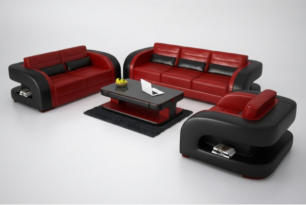 Dīvāns Dīvāngarnitūra ar 3+1+1 sēdvietām dizaina polsteriem Sofa Moderns.