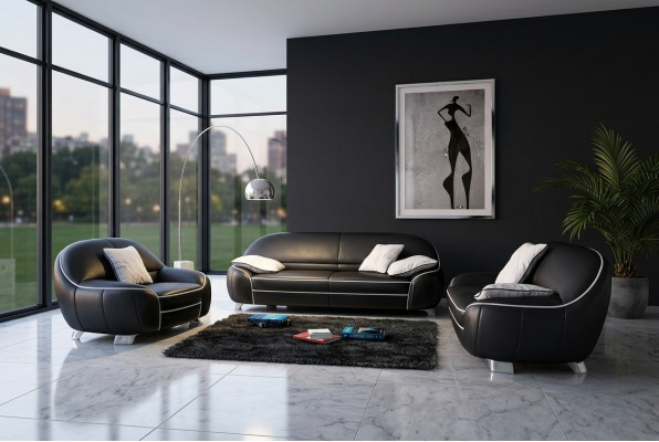 Sofas komplekts 3+2+1 Ar apdari Dizaineru sofām Komplekts Dīvāns Dīvānu garnitūras