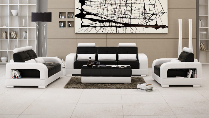 Sofa komplekts ar 3+2 vietas dizaina dīvānu, pārklājumu un moderno dīvānu.