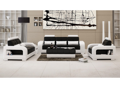Sofa komplekts ar 3+2 vietas dizaina dīvānu, pārklājumu un moderno dīvānu.
