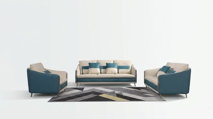 Sofas komplekts 3+2 vietas Dizaina galds Polsteris Dīvāns Dīvāns Moderns