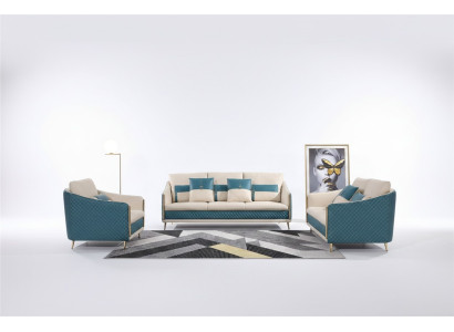 Sofas komplekts 3+1+1 sēdvietu sofa dīvāns ādas dīvāna komplekts