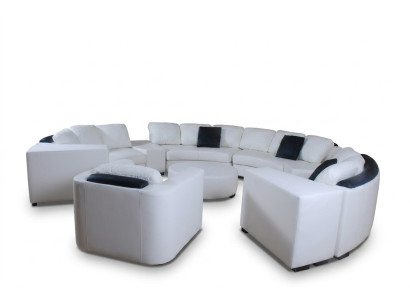 Dzīvojamā zona Stūra ģērbonis Ādas apaļā gulta Galdautu komplekts Sofa Gulta Stūris