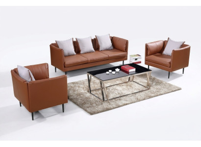 Sofa komplekts Dīvāns Sofa Polster Sitz sofai Couchen 3+1+1 Biroja mēbeles Mēbeļu iekārtošana