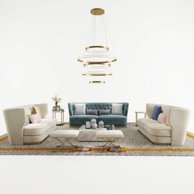 Sofa dīvāns 265cm Polster Sofas 4-vietīgs aizpildījums, audums big xxl dzīvojamā istaba, dīvāni