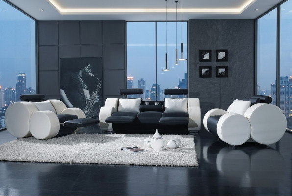 Sofas modelis komplekts dizainam ar polsterīda ādas sedziņu 311 divvietīgā gultnē