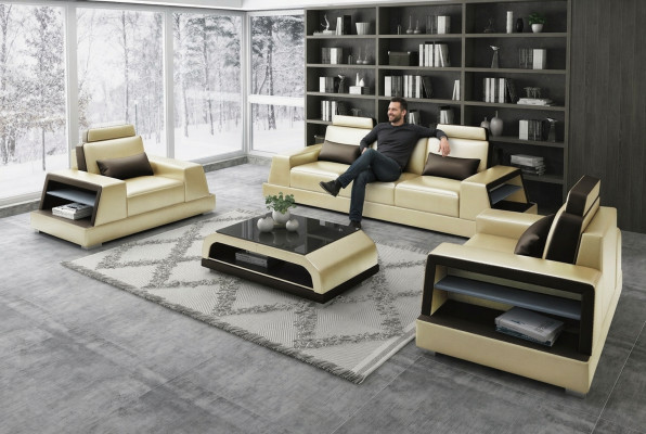Moderns dīvāns ar 311 vietas ādas dīvānu grupu sofa garnitūra.