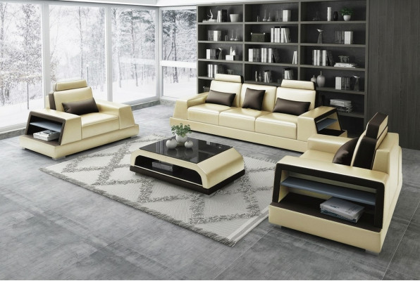 Moderns dīvāns ar 311 vietas ādas dīvānu grupu sofa garnitūra.