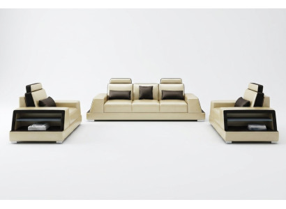 Moderns dīvāns ar 311 vietas ādas dīvānu grupu sofa garnitūra.