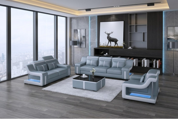 Sofas komplekts Sofa Polster Set 311 ādas dīvāns.