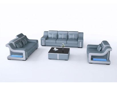 Sofas komplekts Sofa Polster Set 311 ādas dīvāns.