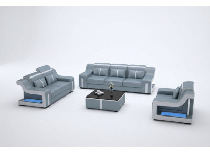 Sofagarnitūra 3+1 Pārklāta dizainera dīvāni Garnitūra dīvāns Sofa Garnitūras