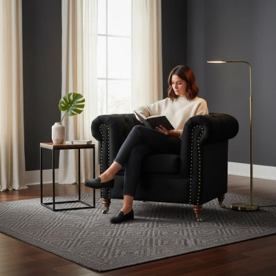 Dizainas krēsli āda, luksusa televizora dīvāns 1 vieta atpūtas sofa, atpūtas klubs.