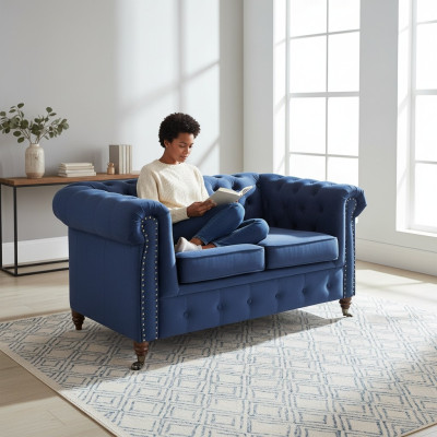 dizainera 2-vietas auduma dīvāns Sofas Dīvāni Jauni Chesterfield Dīvāns Polster